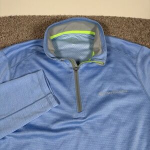Vineyard Vines On-The-Go Sankaty Quarter Zip Sweater Mens 2XL Blue OTG